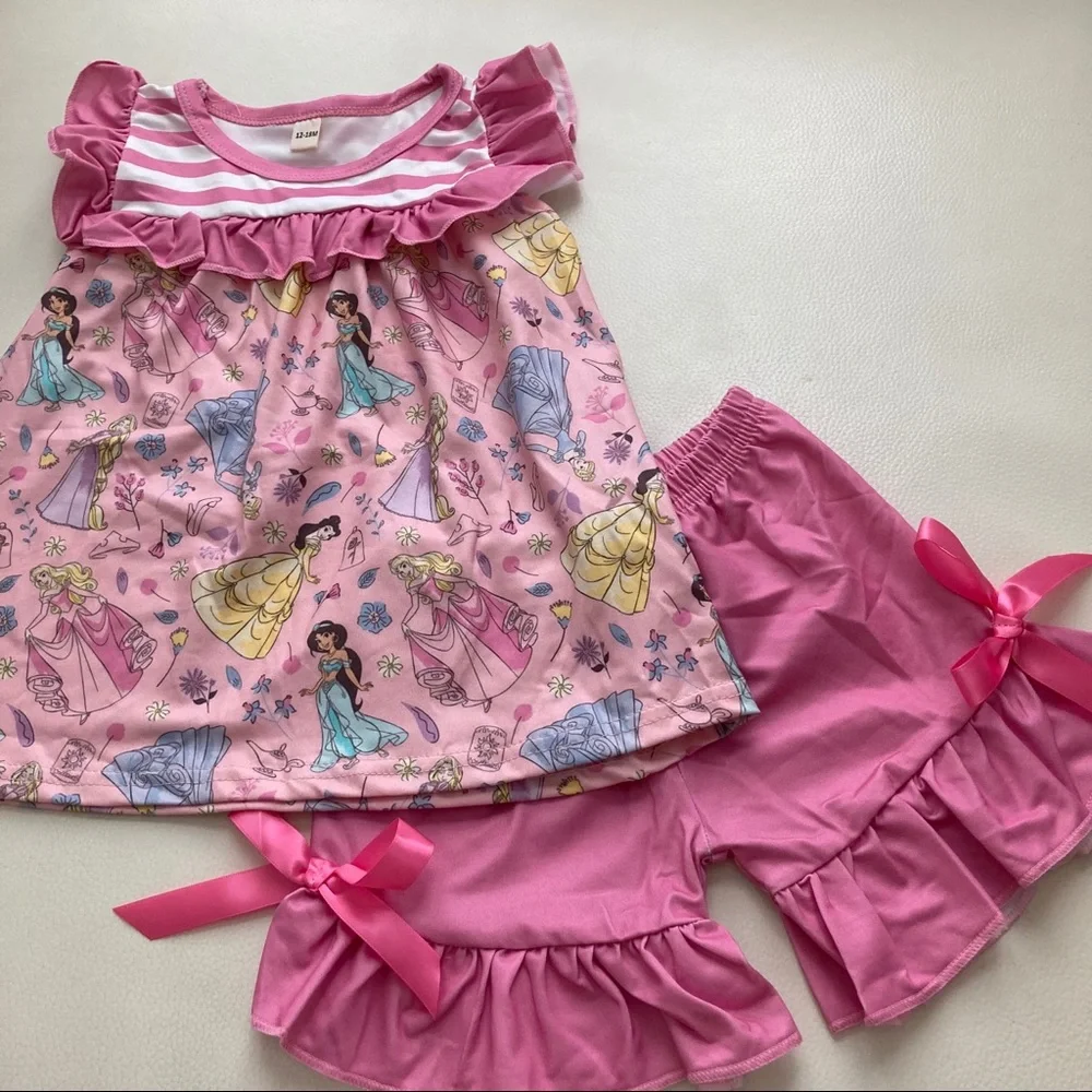 Boutique Princess Belle Jasmine cute Shorts set - Picture 7 of 9